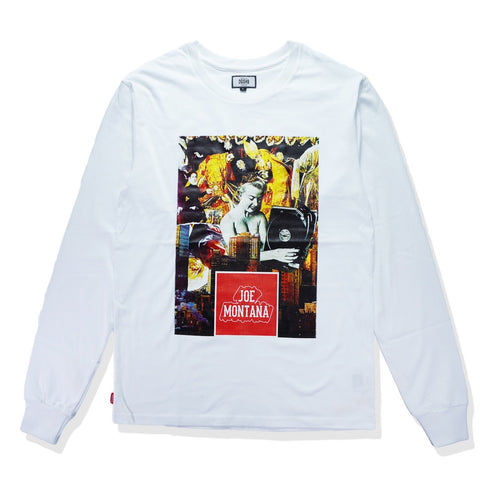 COLLAGE PRINT 21A/W L/S T-SHIRT WH